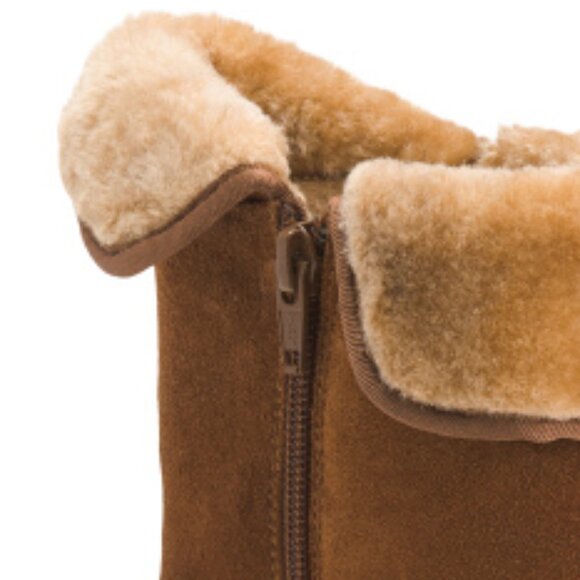 NEW NICO NERINI Suede Faux Shearling Lined Boots With Foldable Ice Cleats 364mn - Picture 5 of 6